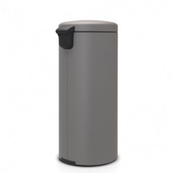 Κάδος με πεντάλ Brabantia NewIcon 1001092, 30 L, Εύκολο κλείσιμο, Αντιολισθητική βάση, Σατινέ φινίρισμα, Γκρι