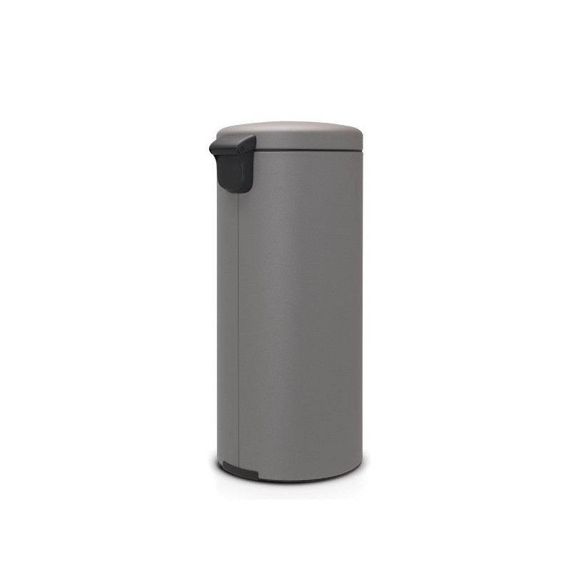 Κάδος με πεντάλ Brabantia NewIcon 1001092, 30 L, Εύκολο κλείσιμο, Αντιολισθητική βάση, Σατινέ φινίρισμα, Γκρι