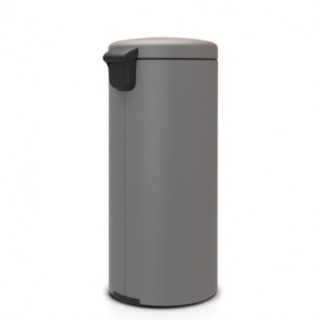 Κάδος με πεντάλ Brabantia NewIcon 1001092, 30 L, Εύκολο κλείσιμο, Αντιολισθητική βάση, Σατινέ φινίρισμα, Γκρι