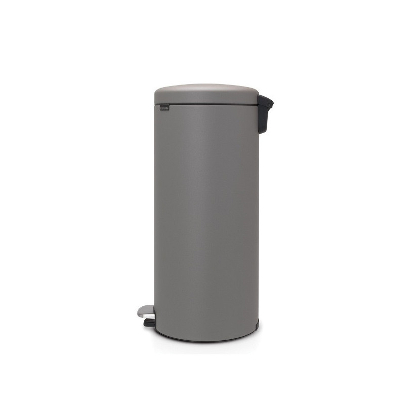 Κάδος με πεντάλ Brabantia NewIcon 1001092, 30 L, Εύκολο κλείσιμο, Αντιολισθητική βάση, Σατινέ φινίρισμα, Γκρι