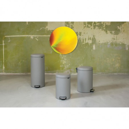 Κάδος με πεντάλ Brabantia NewIcon 1001092, 30 L, Εύκολο κλείσιμο, Αντιολισθητική βάση, Σατινέ φινίρισμα, Γκρι