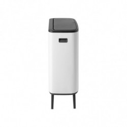 Κάδος Brabantia Bo Touch Hi 1001259, 60 L, Πλευρικά ανοίγματα για μεταφορά, Ρυθμιζόμενα πόδια, Λευκό