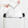 Κάδος Brabantia Bo Touch Hi 1001259, 60 L, Πλευρικά ανοίγματα για μεταφορά, Ρυθμιζόμενα πόδια, Λευκό