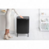 Κάδος Brabantia Bo Touch Hi 1001264, 2x30 l, Στεγανή εφαρμογή στον τοίχο, Ρύθμιση ποδιού, Μαύρο/ματ