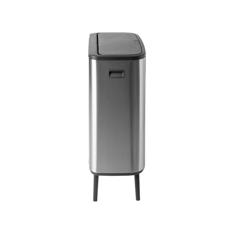 Κάδος Brabantia Bo Touch Hi 1001265, 2x30 l, Στεγανή εφαρμογή στον τοίχο, Ρύθμιση ποδιού, Ανθεκτικό στα δακτυλικά αποτυπώματα, Inox/matt