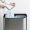 Κάδος Brabantia Bo Touch Hi 1001265, 2x30 l, Στεγανή εφαρμογή στον τοίχο, Ρύθμιση ποδιού, Ανθεκτικό στα δακτυλικά αποτυπώματα, Inox/matt