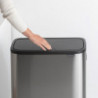 Κάδος Brabantia Bo Touch Hi 1001265, 2x30 l, Στεγανή εφαρμογή στον τοίχο, Ρύθμιση ποδιού, Ανθεκτικό στα δακτυλικά αποτυπώματα, Inox/matt