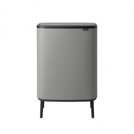 Κάδος Brabantia Bo Touch Hi 1001266, 2x30 l, Στεγανή εφαρμογή στον τοίχο, Ρύθμιση ποδιού, Ορυκτέλαιο με επικάλυψη, Γκρι