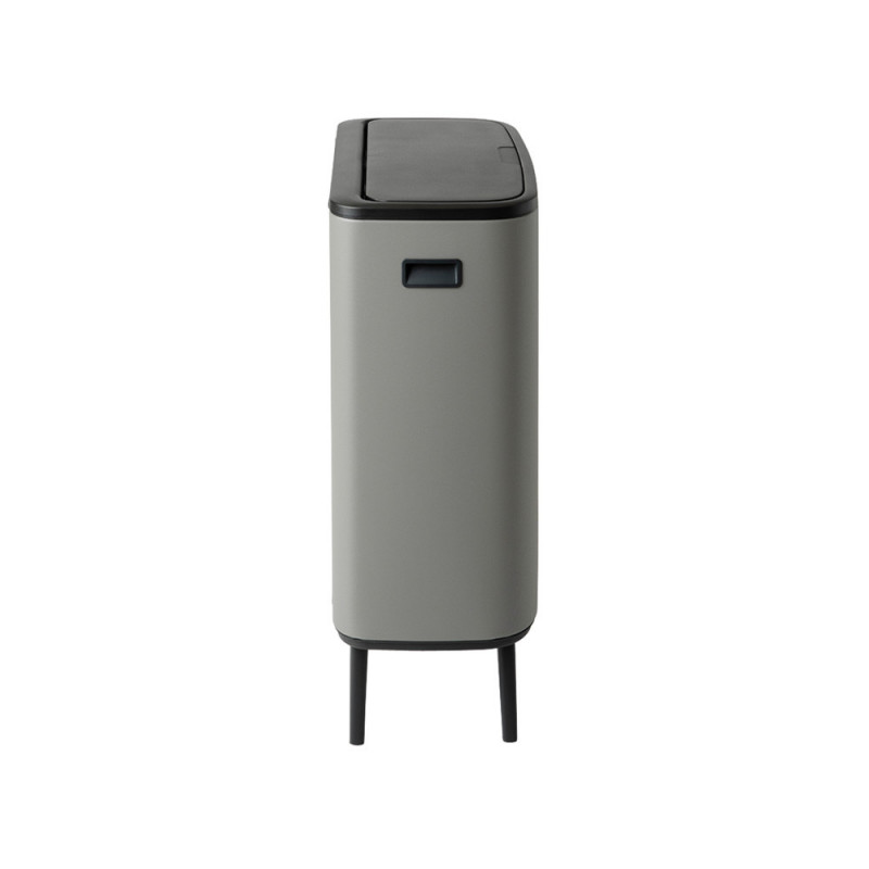 Κάδος Brabantia Bo Touch Hi 1001266, 2x30 l, Στεγανή εφαρμογή στον τοίχο, Ρύθμιση ποδιού, Ορυκτέλαιο με επικάλυψη, Γκρι