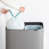 Κάδος Brabantia Bo Touch Hi 1001266, 2x30 l, Στεγανή εφαρμογή στον τοίχο, Ρύθμιση ποδιού, Ορυκτέλαιο με επικάλυψη, Γκρι