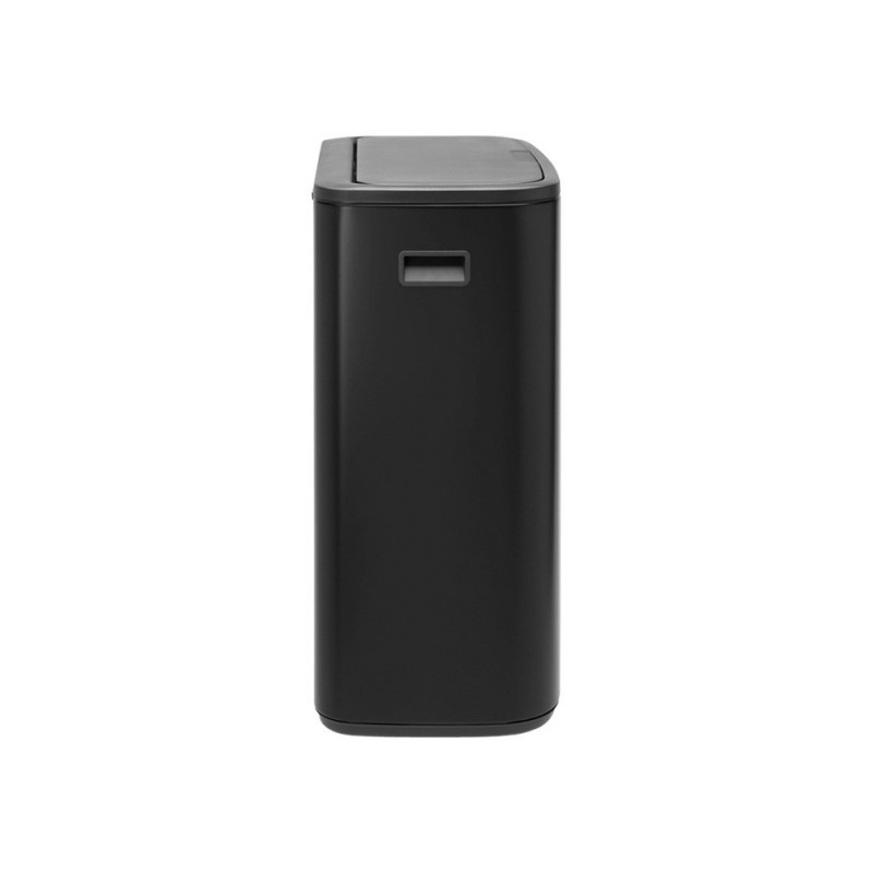 Κάδος απορριμμάτων Brabantia Bo Touch 1001274, 60 λίτρα, Ομαλό και αθόρυβο άνοιγμα, Μεγάλο άνοιγμα, Ανθεκτικό στα αποτυπώματα, Μαύρο/ματ