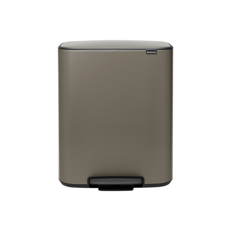 Κάδος Brabantia Bo Pedal 1003184, 60 L, Εύκολο κλείσιμο, Αντιολισθητική βάση, Γκρι