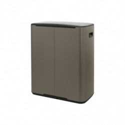 Κάδος Brabantia Bo Pedal 1003184, 60 L, Εύκολο κλείσιμο, Αντιολισθητική βάση, Γκρι