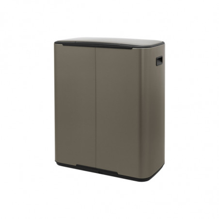 Κάδος Brabantia Bo Pedal 1003184, 60 L, Εύκολο κλείσιμο, Αντιολισθητική βάση, Γκρι