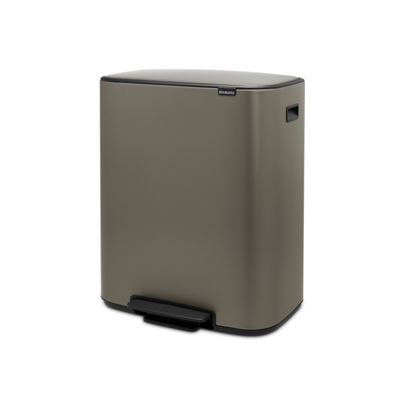 Κάδος Brabantia Bo Pedal 1003184, 60 L, Εύκολο κλείσιμο, Αντιολισθητική βάση, Γκρι