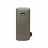 Κάδος Brabantia Bo Pedal 1003184, 60 L, Εύκολο κλείσιμο, Αντιολισθητική βάση, Γκρι