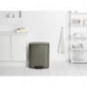 Κάδος Brabantia Bo Pedal 1003184, 60 L, Εύκολο κλείσιμο, Αντιολισθητική βάση, Γκρι
