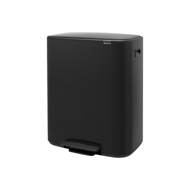 Κάδος Brabantia Bo Pedal 1003185, 60 L, Εύκολο κλείσιμο, Αντιολισθητική βάση, Μαύρο