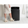 Κάδος Brabantia Bo Pedal 1003185, 60 L, Εύκολο κλείσιμο, Αντιολισθητική βάση, Μαύρο