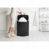 Κάδος Brabantia Bo Pedal 1003185, 60 L, Εύκολο κλείσιμο, Αντιολισθητική βάση, Μαύρο