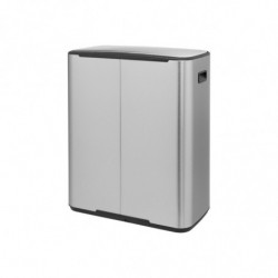 Κάδος Brabantia Bo Pedal 1003186, 60 l, Εύκολο κλείσιμο, Αντιολισθητική βάση, Ανθεκτικός στα δακτυλικά αποτυπώματα, Inox/Matte