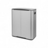 Κάδος Brabantia Bo Pedal 1003186, 60 l, Εύκολο κλείσιμο, Αντιολισθητική βάση, Ανθεκτικός στα δακτυλικά αποτυπώματα, Inox/Matte