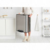 Κάδος Brabantia Bo Pedal 1003186, 60 l, Εύκολο κλείσιμο, Αντιολισθητική βάση, Ανθεκτικός στα δακτυλικά αποτυπώματα, Inox/Matte