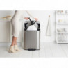 Κάδος Brabantia Bo Pedal 1003186, 60 l, Εύκολο κλείσιμο, Αντιολισθητική βάση, Ανθεκτικός στα δακτυλικά αποτυπώματα, Inox/Matte