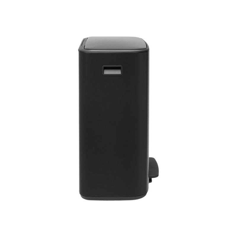 Κάδος Brabantia Bo Pedal 1003191, 2x30 l, Ομαλό κλείσιμο, Αντιολισθητική βάση, Μαύρο