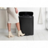 Κάδος Brabantia Bo Pedal 1003191, 2x30 l, Ομαλό κλείσιμο, Αντιολισθητική βάση, Μαύρο