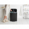 Κάδος Brabantia Bo Pedal 1003191, 2x30 l, Ομαλό κλείσιμο, Αντιολισθητική βάση, Μαύρο