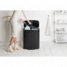 Κάδος Brabantia Bo Pedal 1003191, 2x30 l, Ομαλό κλείσιμο, Αντιολισθητική βάση, Μαύρο