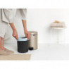 Κάδος με πεντάλ Brabantia NewIcon 1003198, 5 L, Ομαλό κλείσιμο, Αντιολισθητική βάση, Μεταλλικό χρυσό
