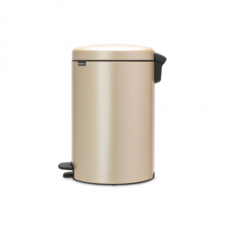 Κάδος με πεντάλ Brabantia NewIcon 1003205, 20 l, Ομαλό κλείσιμο, Αντιολισθητική βάση, Μεταλλικό χρυσό