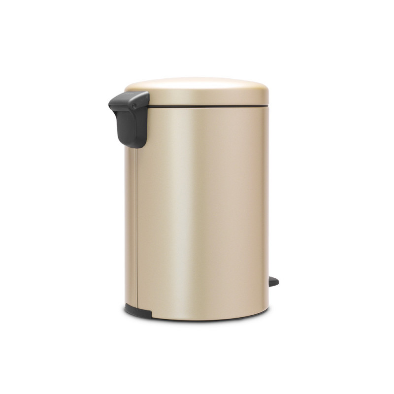 Κάδος με πεντάλ Brabantia NewIcon 1003205, 20 l, Ομαλό κλείσιμο, Αντιολισθητική βάση, Μεταλλικό χρυσό