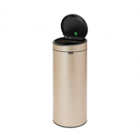 Brabantia Touch Bin New 1003221, 30 l, αθόρυβο και ομαλό κλείσιμο, μεταλλικό χρυσό