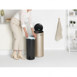 Brabantia Touch Bin New 1003221, 30 l, αθόρυβο και ομαλό κλείσιμο, μεταλλικό χρυσό