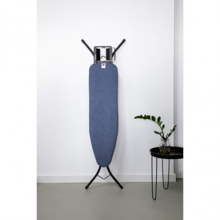 Τραπέζι σιδερώματος Brabantia A 1003325, 110x30 cm, 7 θέσεις ρύθμισης, Σιδεροθήκη, Μπλε