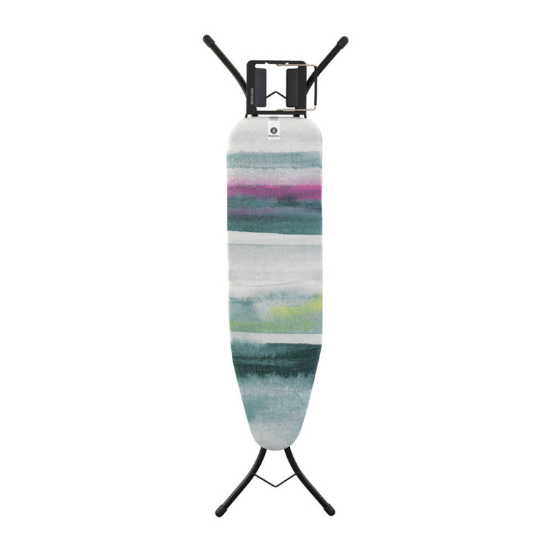 Τραπέζι σιδερώματος Brabantia A 1003326, 110x30 cm, 7 θέσεις ρύθμισης, Σιδεροθήκη, Πολύχρωμο
