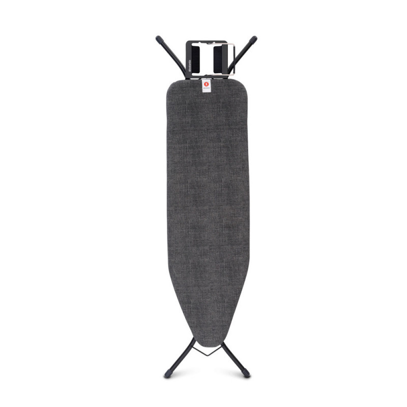 Τραπέζι σιδερώματος Brabantia B 1003335, 124x38 cm, 7 θέσεις ρύθμισης, υποδοχή σίδερου, Μαύρο