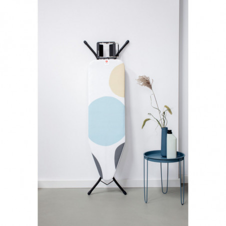 Τραπέζι σιδερώματος Brabantia B 1003338, 124x38 cm, 7 θέσεις ρύθμισης, υποδοχή σίδερου, λευκό/γκρι