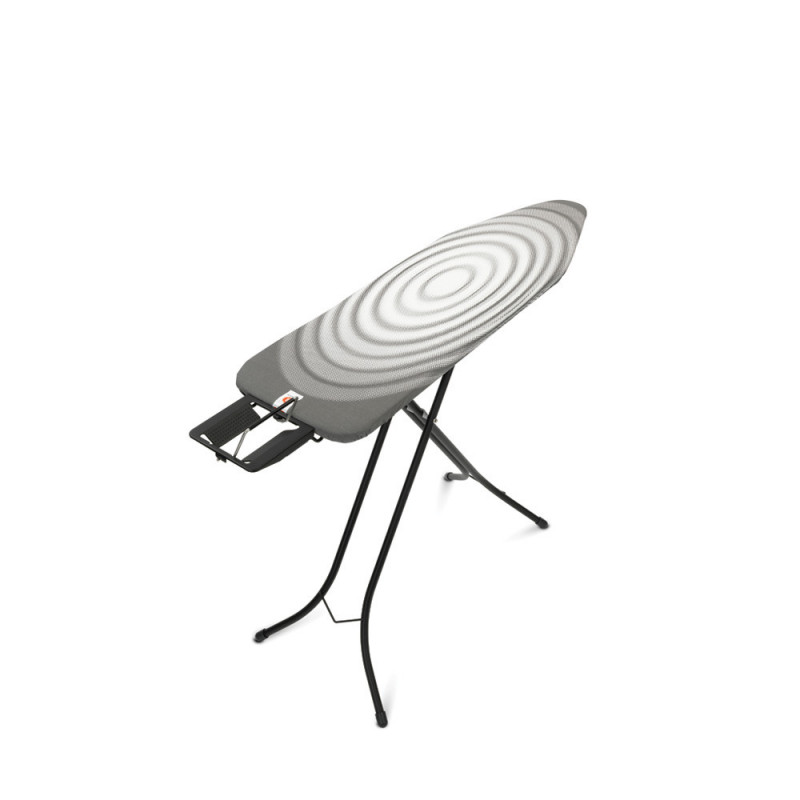 Τραπέζι σιδερώματος Brabantia B 1003339, 124x38 cm, 7 θέσεις ρύθμισης, Σιδεροθήκη, Σκούρο γκρι/λευκό