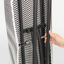 Τραπέζι σιδερώματος Brabantia B 1003339, 124x38 cm, 7 θέσεις ρύθμισης, Σιδεροθήκη, Σκούρο γκρι/λευκό