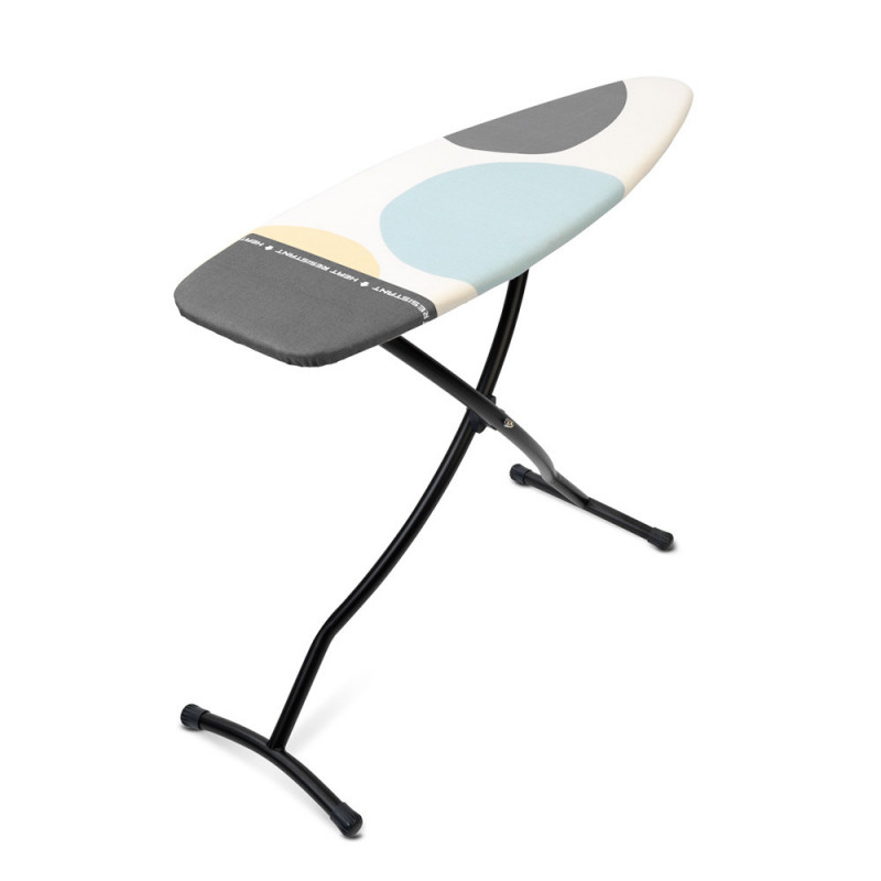 Τραπέζι σιδερώματος Brabantia D 1003386, 135x45 cm, 7 θέσεις ρύθμισης, Ζώνη σιδερώματος ανθεκτική στη θερμότητα, Λευκό/γκρι