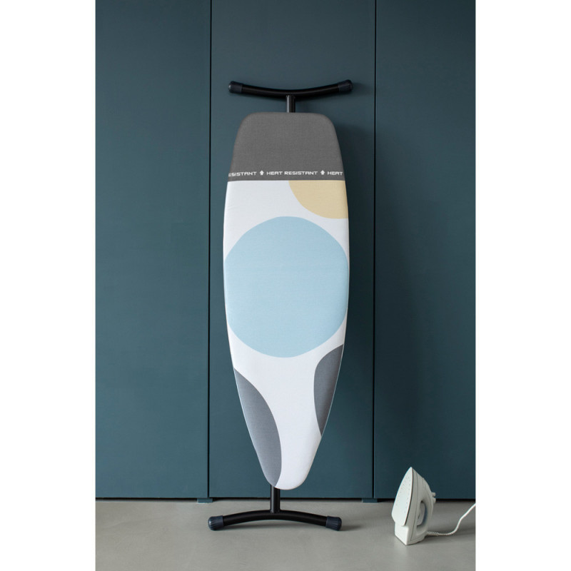 Τραπέζι σιδερώματος Brabantia D 1003386, 135x45 cm, 7 θέσεις ρύθμισης, Ζώνη σιδερώματος ανθεκτική στη θερμότητα, Λευκό/γκρι