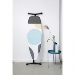Τραπέζι σιδερώματος Brabantia D 1003386, 135x45 cm, 7 θέσεις ρύθμισης, Ζώνη σιδερώματος ανθεκτική στη θερμότητα, Λευκό/γκρι