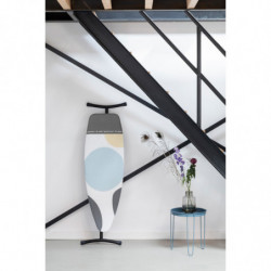 Τραπέζι σιδερώματος Brabantia D 1003386, 135x45 cm, 7 θέσεις ρύθμισης, Ζώνη σιδερώματος ανθεκτική στη θερμότητα, Λευκό/γκρι
