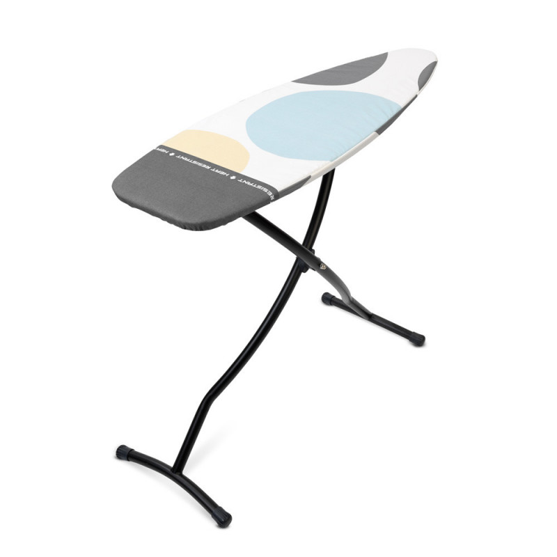 Τραπέζι σιδερώματος Brabantia D 1003387, 135x45 cm, 7 θέσεις ρύθμισης, ανθεκτική στη θερμότητα ζώνη σιδερώματος, PerfectFlow, Λευκό/γκρι