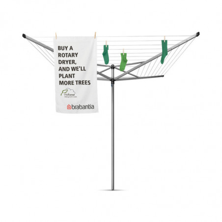 Brabantia TopSpinner Outdoor Space 1003461, 50 m, Μεταλλική ακίδα εκσκαφής, Ανθεκτικό στη διάβρωση, Inox
