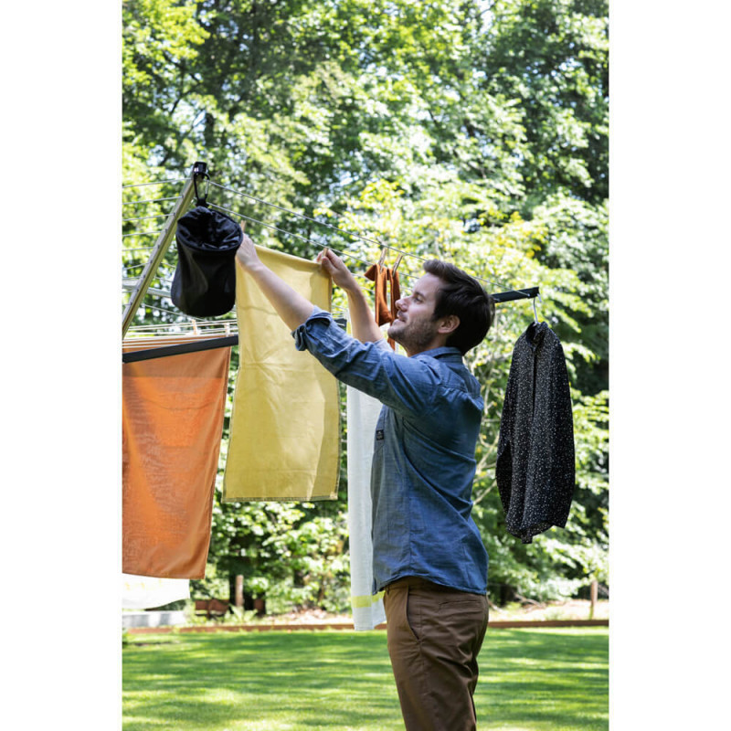 Brabantia Lift-O-Matic outdoor space 1003464, 50 m, Ρυθμιζόμενο ύψος, Μεταλλικό καρφί, Ανθεκτικό στη διάβρωση, Μαύρο